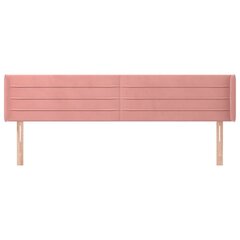 Pääty korvilla, pinkki, 203x16x78/88cm, sametti hinta ja tiedot | Sängyt | hobbyhall.fi