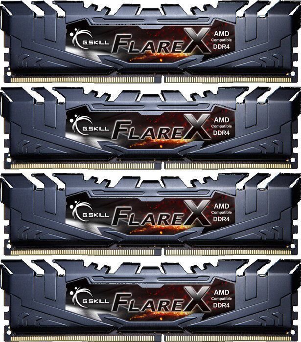 G.Skill Flare X DDR4, 4x8GB, 3200MHz, CL14 (F4-3200C14Q-32GFX) hinta ja tiedot | Muisti (RAM) | hobbyhall.fi