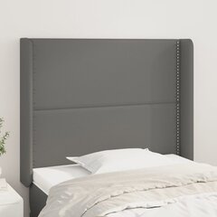 Pääty korvakkeilla, harmaa, 103x16x118/128cm, keinonahka hinta ja tiedot | Sängyt | hobbyhall.fi