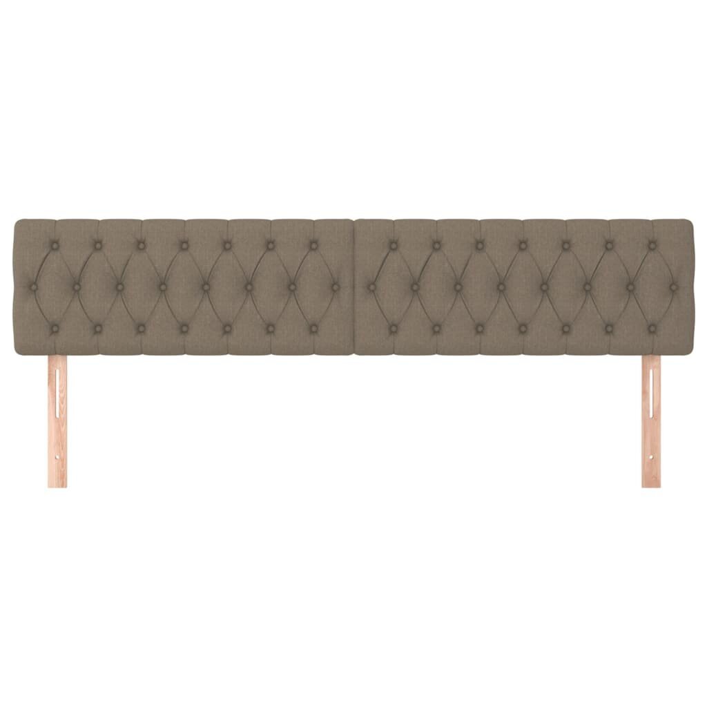 Sängynpäädyt, 2 kpl, taupe väri, 100x7x78/88cm, kangas hinta ja tiedot | Sängyt | hobbyhall.fi