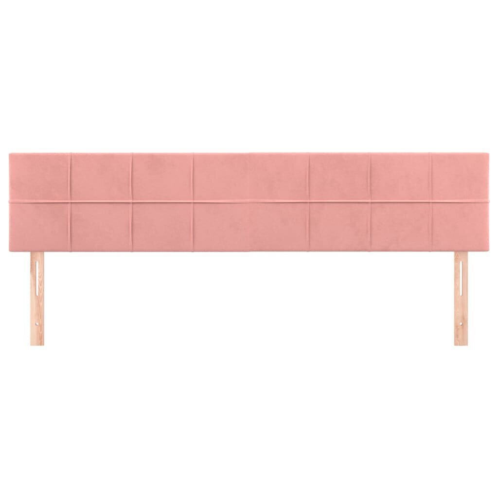 Sängynpäädyt vidaXL, 100x5x78/88cm, pinkki, 2 kpl. hinta ja tiedot | Sängyt | hobbyhall.fi