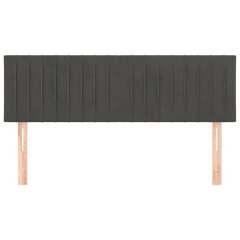 vidaXL sängynpäädyt, 2 kpl, tummanharmaa, 72x5x78/88cm, samettia hinta ja tiedot | Sängyt | hobbyhall.fi