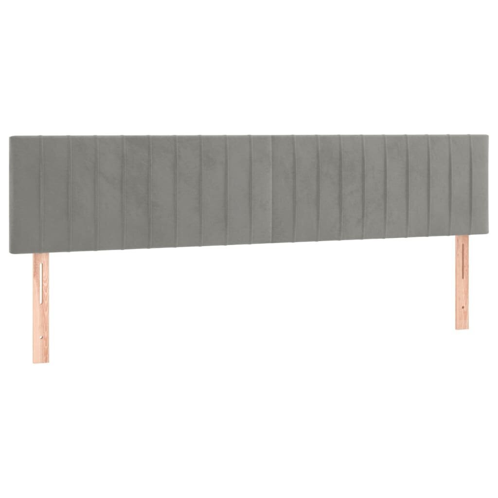 Sängynpäädyt vidaXL, 100x5x78/88cm, harmaa, 2 kpl. hinta ja tiedot | Sängyt | hobbyhall.fi