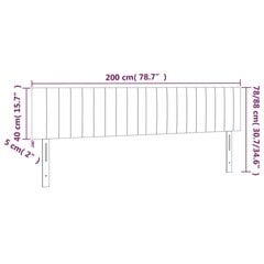 Sängynpäädyt vidaXL, 100x5x78/88cm, harmaa, 2 kpl. hinta ja tiedot | Sängyt | hobbyhall.fi