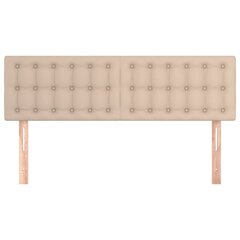 vidaXL sängynpäädyt, 2 kpl, cappuccino, 72x5x78/88cm, keinonahka hinta ja tiedot | Sängyt | hobbyhall.fi