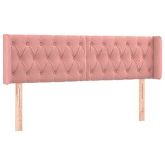 Pääty LEDillä, pinkki, 163x16x78/88 cm, sametti hinta ja tiedot | Sängyt | hobbyhall.fi