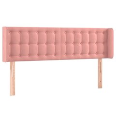 Pääty LEDillä, pinkki, 147x16x78/88cm, sametti hinta ja tiedot | Sängyt | hobbyhall.fi