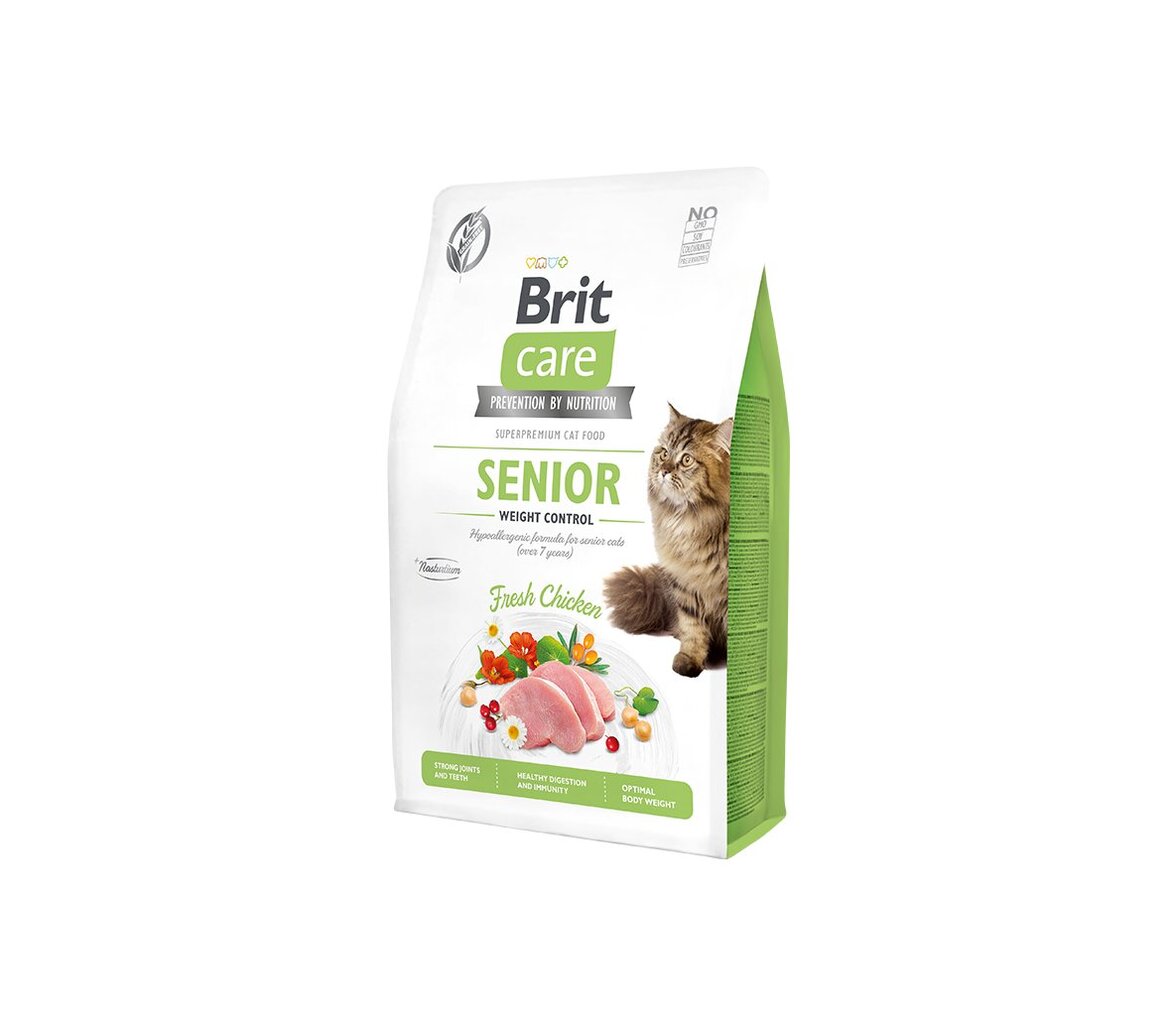 Brit Care Cat GF Senior Weight Contro, 0,4 kg hinta ja tiedot | Kissan kuivaruoka | hobbyhall.fi