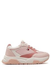 Vapaa-ajan kengät Tommy Hilfiger Pink White T3A9-33219-1695X054 hinta ja tiedot | Lasten urheilukengät | hobbyhall.fi