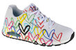 Uno spread the love skechers 155507wmlt moterims balta naiset valkoinen hinta ja tiedot | Naisten urheilu- ja vapaa-ajan kengät | hobbyhall.fi