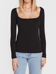 Villapaita CALVIN KLEIN Rib Square-Neck Black K20K205096BEH hinta ja tiedot | Naisten neulepuserot | hobbyhall.fi