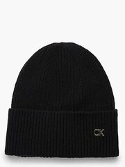 Hattu CALVIN KLEIN Re-Lock Beanie Black K60K610214BAX hinta ja tiedot | Naisten päähineet | hobbyhall.fi