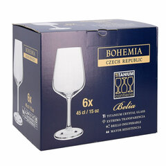 Viinilasi Belia Bohemia, 450 ml, 6 kpl hinta ja tiedot | Bigbuy Home Kodinkoneet | hobbyhall.fi