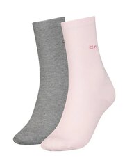 Sukat CALVIN KLEIN Flat Knit Annika Pink 2 pck 701218769-003 hinta ja tiedot | Naisten sukat | hobbyhall.fi