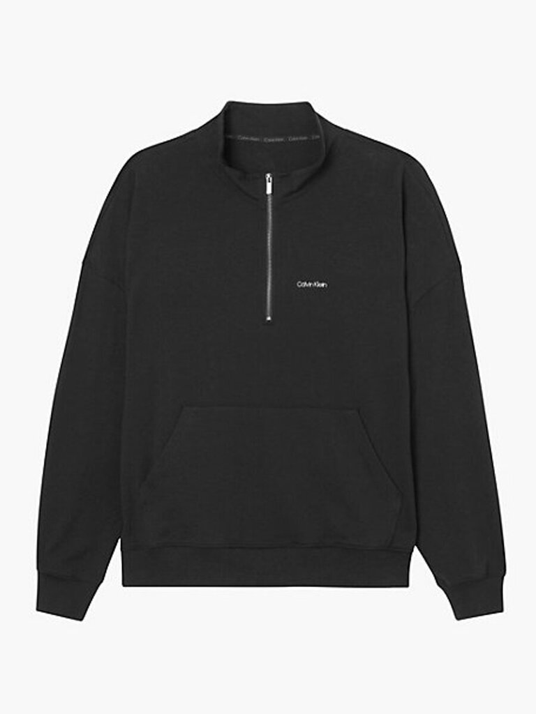 Huppari CALVIN KLEIN Quarter Zip Black 000NM2299EUB1 hinta ja tiedot | Miesten neuleet ja villapaidat | hobbyhall.fi