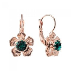 Серьги "Цветное Великолепие (Emerald)" с кристаллами Swarovski™ hinta ja tiedot | Korvakorut | hobbyhall.fi