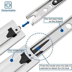 Vetolaatikkokiskot VADANIA Softclose Heavy-Duty v hinta ja tiedot | Vuodevaatelaatikot | hobbyhall.fi