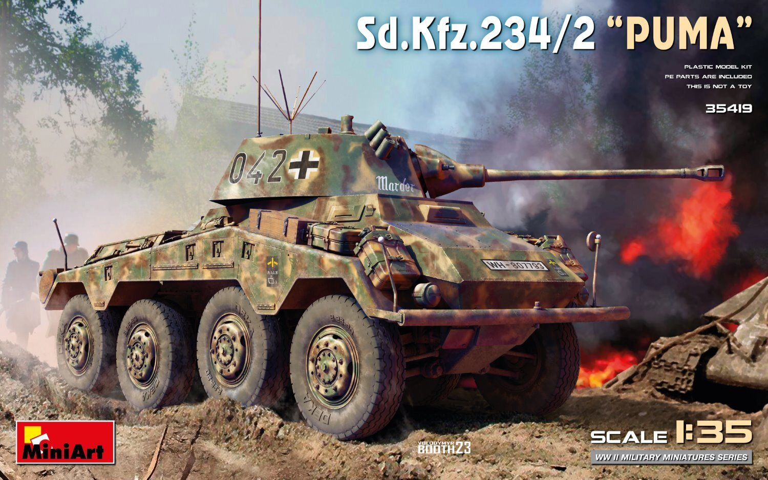 Liimattava malli MiniArt 35419 Sd.Kfz.234/2 Puma 1/35 hinta ja tiedot | Koottavat pienoismallit | hobbyhall.fi