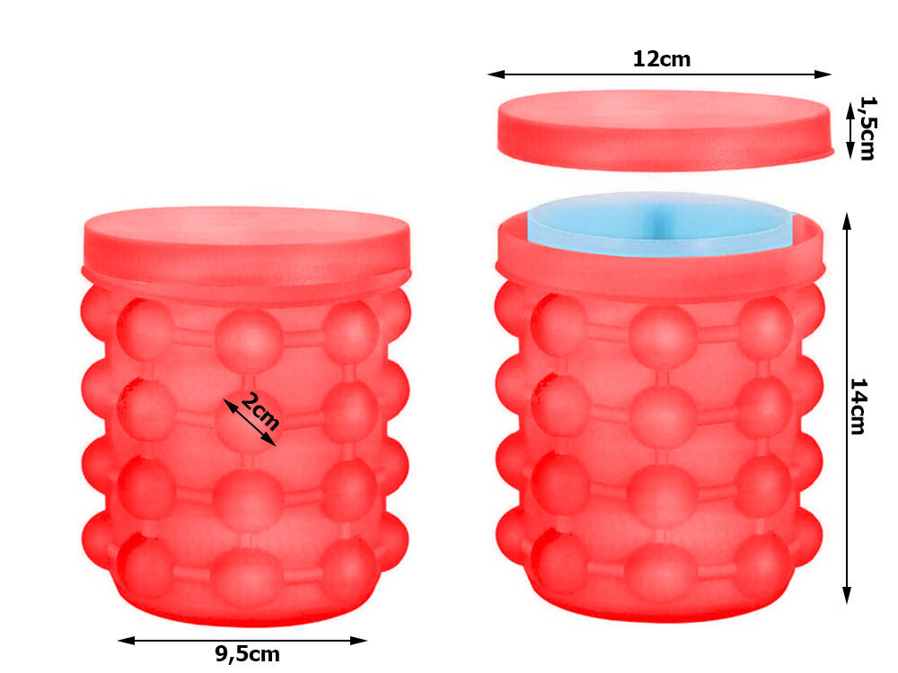 Silikoninen jääpalakaukalo hinta ja tiedot | Keittiövälineet | hobbyhall.fi