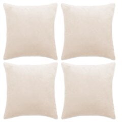 vidaXL Tyynynpäällinen 4 kpl kangas 40x40 cm luonnonvalkoinen hinta ja tiedot | Koristetyynyt ja tyynynpäälliset | hobbyhall.fi