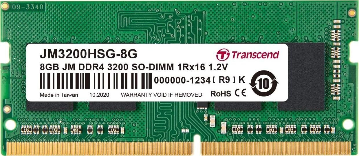 Transcend JM3200HSG-8G hinta ja tiedot | Muisti (RAM) | hobbyhall.fi