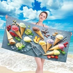 Rantapyyhe Fruit ice cream, 100x180 cm hinta ja tiedot | Pyyhkeet | hobbyhall.fi