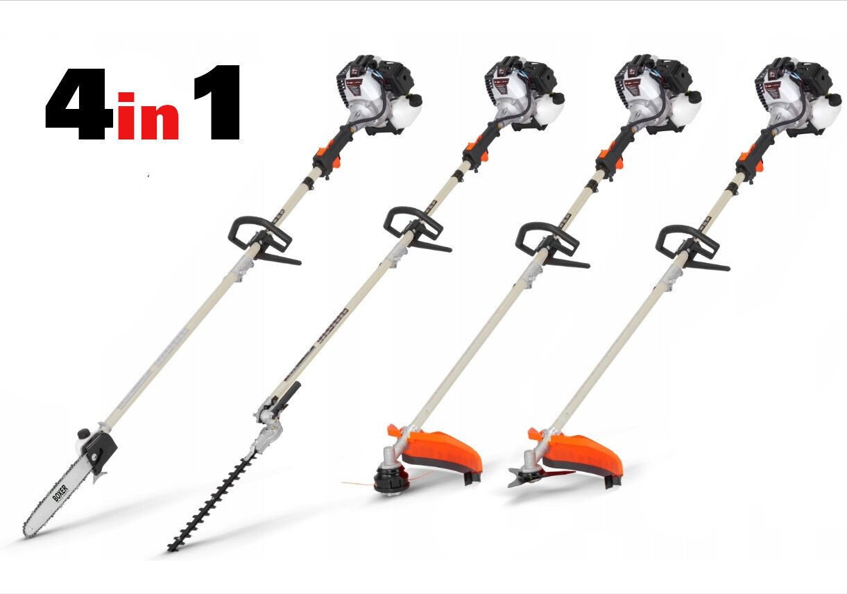 4-in-1 setti 5,2 kW Boxer bensiinikäyttöinen raivaussaha 4in1 hinta ja tiedot | Pensasleikkurit | hobbyhall.fi