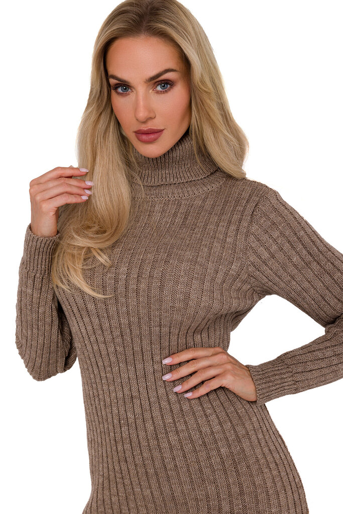 M770 Turtleneck mekko - ruskea hinta ja tiedot | Mekot | hobbyhall.fi