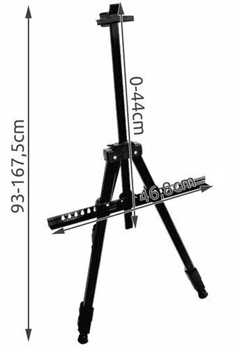 Maalausteline 170 cm alumiinia hinta ja tiedot | Taide- ja askartelutarvikkeet | hobbyhall.fi