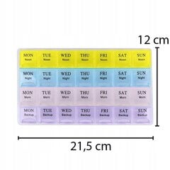 Viikoittainen lääkerasia, 1 kpl. hinta ja tiedot | Apuvälineet | hobbyhall.fi