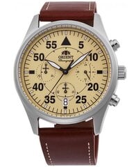 Miesten kello Orient Sports Chrono Leather Beige hinta ja tiedot | Orient Miehille | hobbyhall.fi