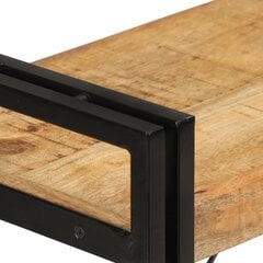 vidaXL 3-tasoinen Kirjahylly 77x30x80 cm täysi mangopuu ja rauta hinta ja tiedot | Hyllyt | hobbyhall.fi