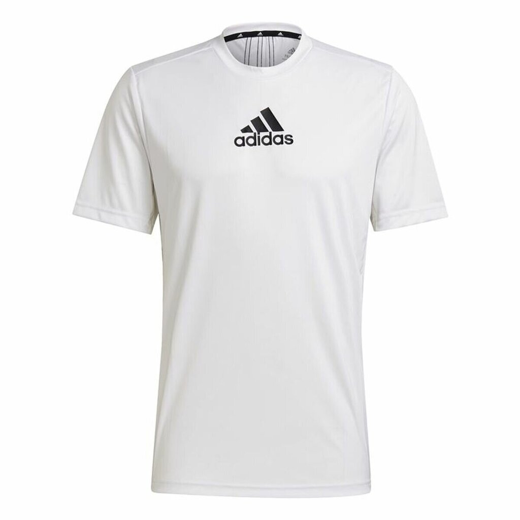 T-paita Adidas Primeblue D2M Sport 3 Valkoinen hinta ja tiedot | Miesten urheiluvaatteet | hobbyhall.fi