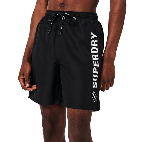 Code applque swim short superdry miehet black m3010187a02a M3010187A02A hinta ja tiedot | Miesten shortsit | hobbyhall.fi