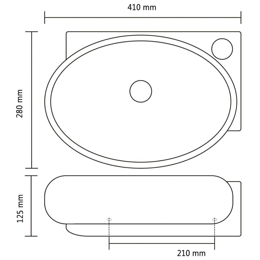 Keraaminen pesuallas, musta, pyöreä hinta ja tiedot | Pesualtaat | hobbyhall.fi