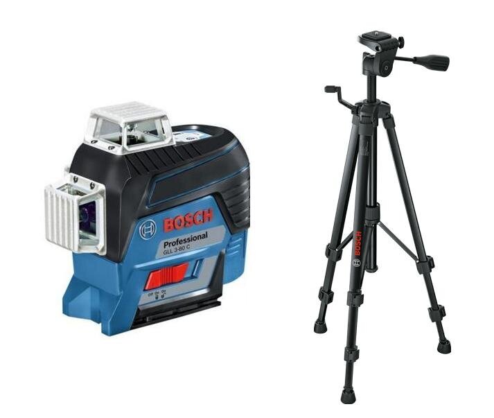 Laser Bosch 3-80 C + BT150, 1 kpl. hinta ja tiedot | Käsityökalut | hobbyhall.fi