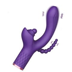 Triple Pleasure Rabbit Vibrator, Blue Lotus violetti hinta ja tiedot | Vibraattorit | hobbyhall.fi