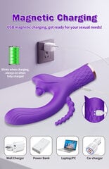 Triple Pleasure Rabbit Vibrator, Blue Lotus violetti hinta ja tiedot | Vibraattorit | hobbyhall.fi