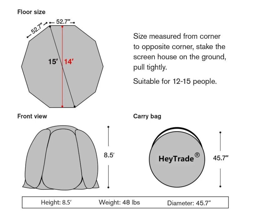 DreamTent – ​​läpinäkyvä teltta 450x450 hinta ja tiedot | Teltat | hobbyhall.fi