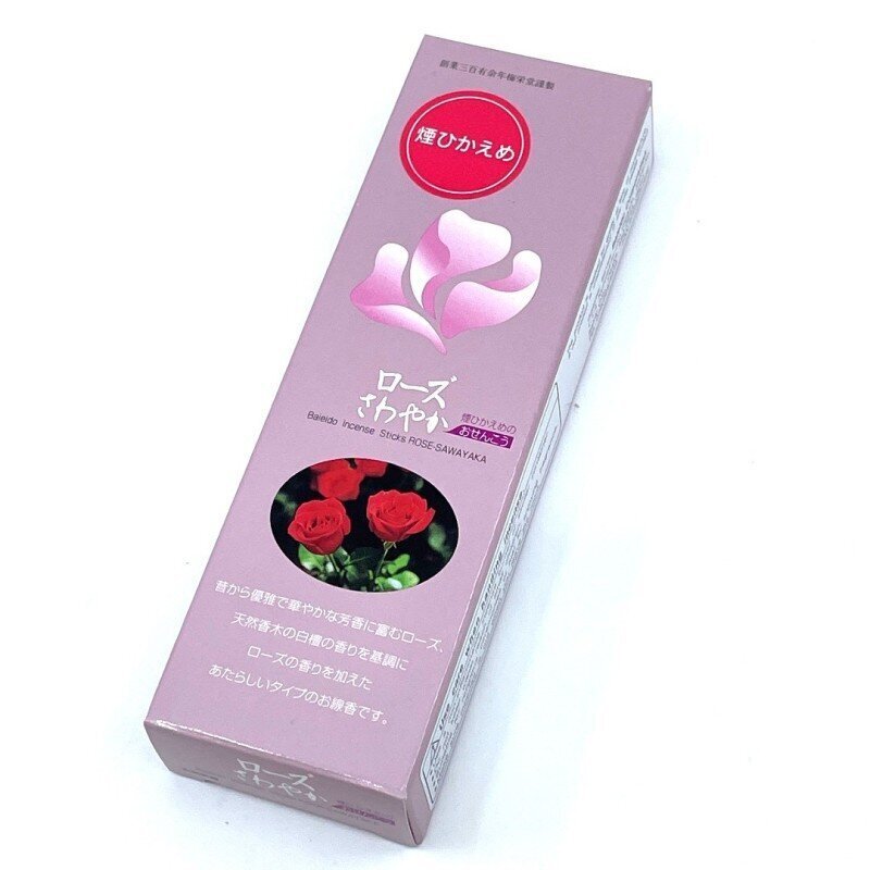 Japanilainen suitsuke Sawayaka Rose, Baieido, 30 gr hinta ja tiedot | Huonetuoksut | hobbyhall.fi