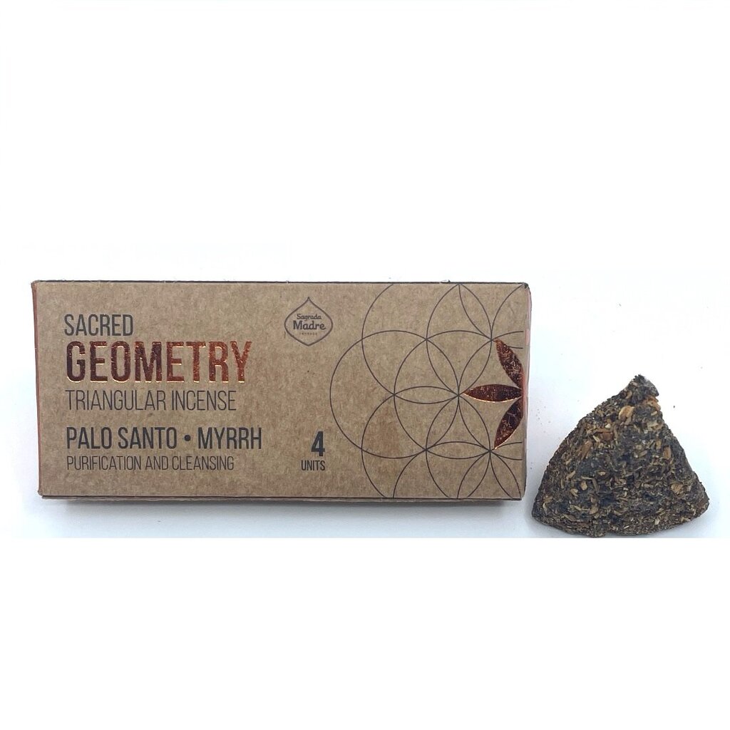 Suitsukepyramidit Geometria Palo Santo-Myrrh, Sagrade Madre, Argentiina, 4 kpl. hinta ja tiedot | Huonetuoksut | hobbyhall.fi