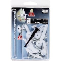 4 mm Cobra Medium Nylon -kytkin, 10 kpl, Kipsilevyseinäankkuri hinta ja tiedot | Kiinnitystarvikkeet | hobbyhall.fi