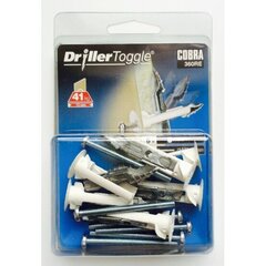 M4 Cobra DrillerToggle 50mm Pultti 6 Pack Heavy Duty Itseporaava Kipsilevyankkuri hinta ja tiedot | Kiinnitystarvikkeet | hobbyhall.fi