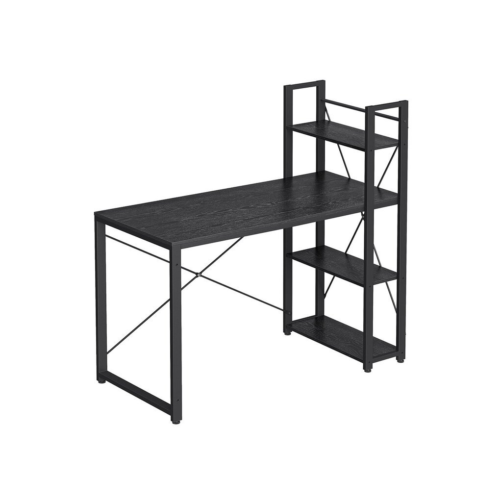Työpöytä Songmics, 56 x 120 x 120 cm, musta hinta ja tiedot | Tietokonepöydät ja työpöydät | hobbyhall.fi