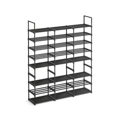 Kenkäteline Songmics, 29,5 x 129 x 157,6 cm, musta hinta ja tiedot | Kenkäkaapit ja -hyllyt | hobbyhall.fi