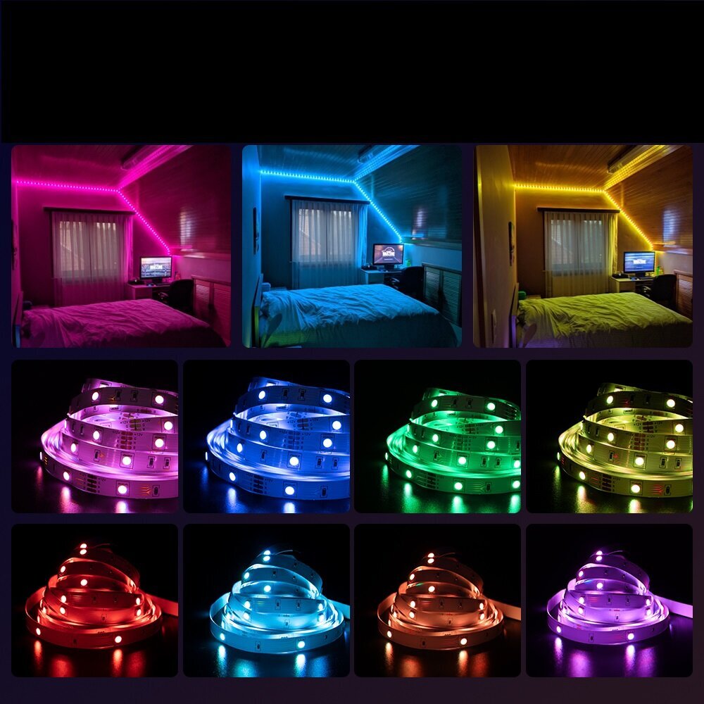 Smart LED-nauha 5050 RGB Bluetooth, 10 m hinta ja tiedot | LED-valonauhat | hobbyhall.fi