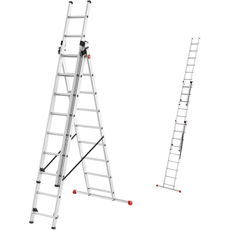 ProfiStep Combi yhdistelm&auml;portaat lis&auml;askelsarjalla / alumiini / 3x9 askelmaa hinta ja tiedot | Tikkaat | hobbyhall.fi