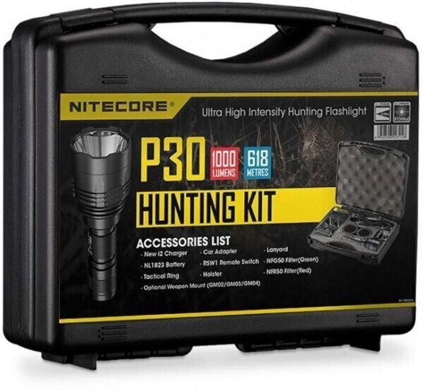 Nitecore TASKUVALAISIN METSÄSTÄ 1000 LUMENia / UUSI P30 METSÄSYSKIT NITECORE hinta ja tiedot | Taskulamput ja valonheittimet | hobbyhall.fi