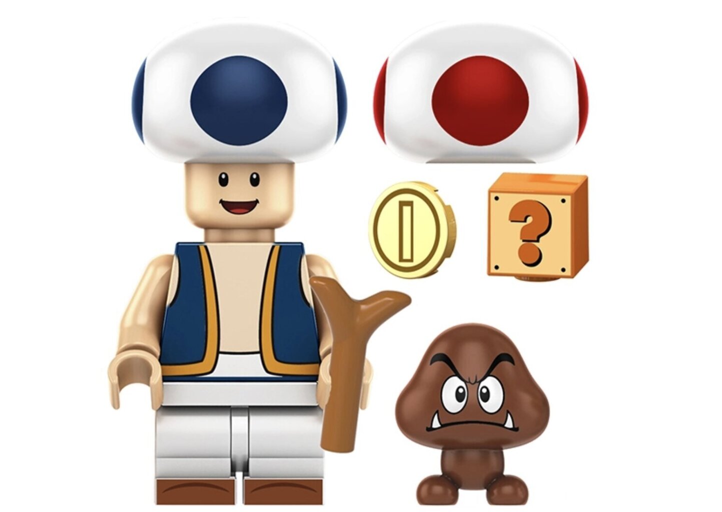 Rakennussetti Super Mario Toad hahmo HeroBricks, 5cm hinta ja tiedot | LEGOT ja rakennuslelut | hobbyhall.fi