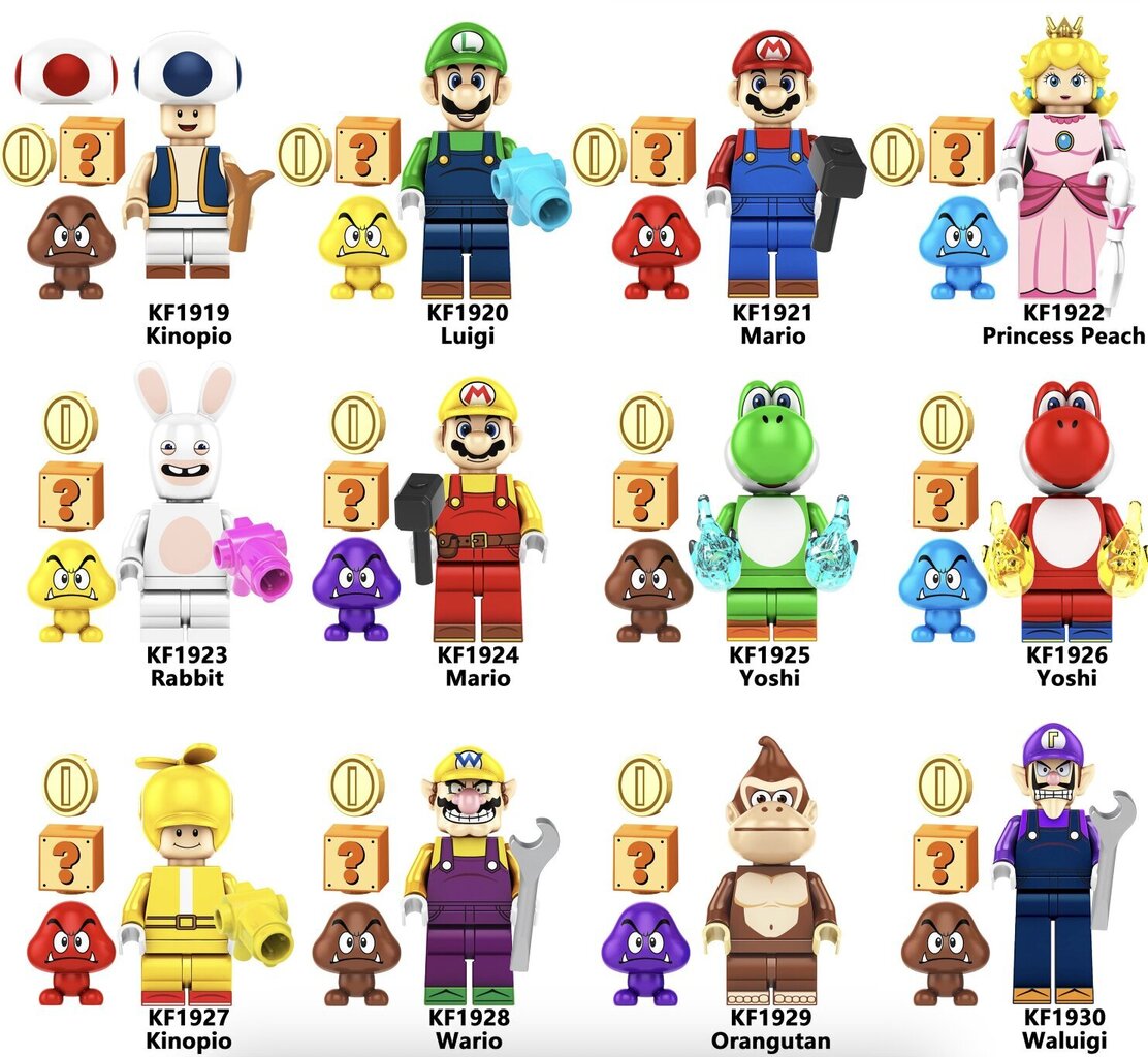 Rakennussetti Super Mario hahmo HeroBricks, 5cm hinta ja tiedot | LEGOT ja rakennuslelut | hobbyhall.fi